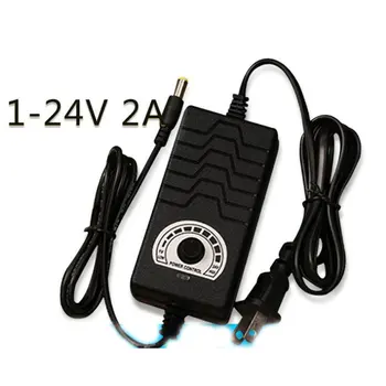 

1-24V 2A Speed Regulating Power Supply Adjustable Speed Power Adapter for Mini Electric Drill Led Small Fan Driver