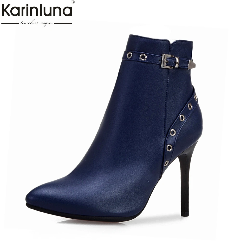 

2019 big size 34-50 super thin high heels add fur ankle boots women shoes zip up sexy party shoes woman boots female