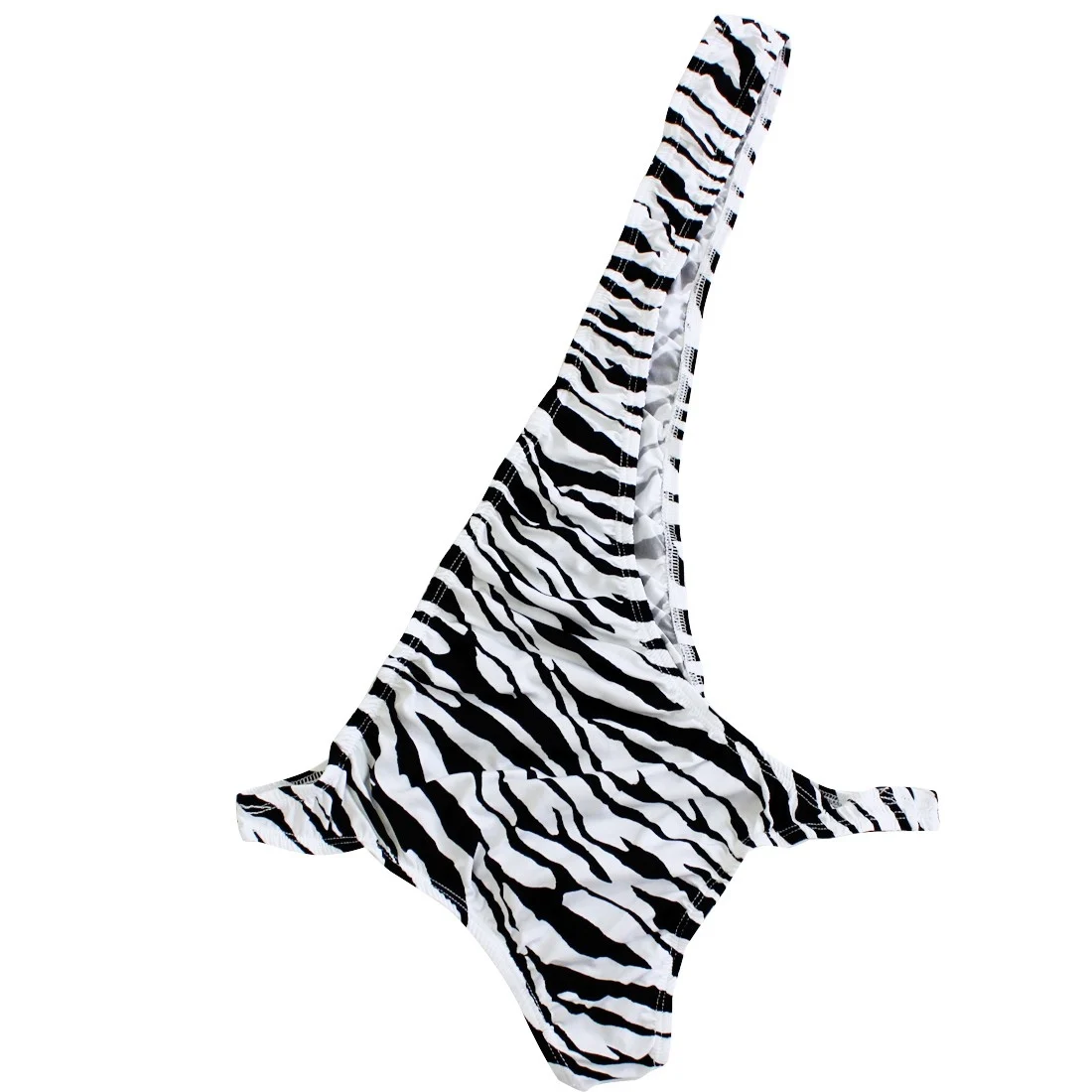 Zebra Print OneShoulder Mankini Underwear Queerks™