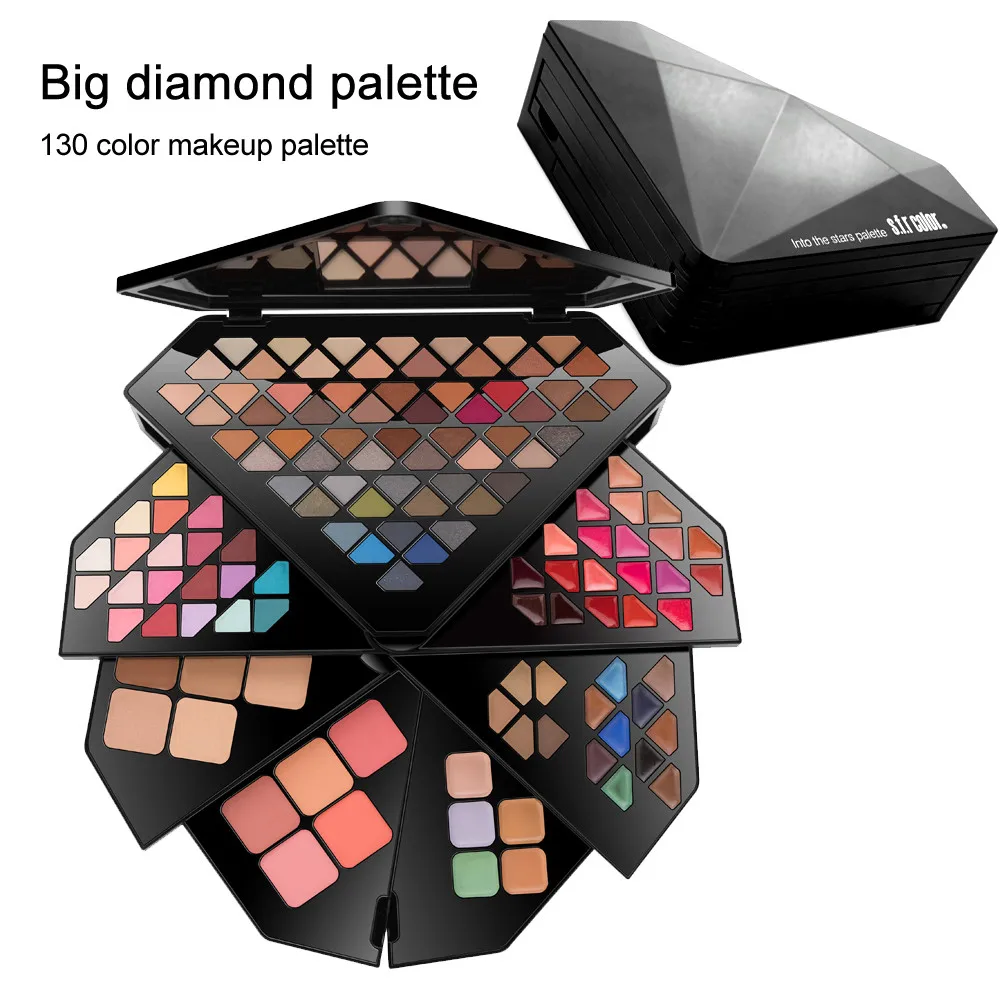

Drop Ship Fashion 130Colors Eyeshadow Palette Luxury Golden Matte Nude Eye Shadow Palette Making Your Eyes Look Natural Colorful