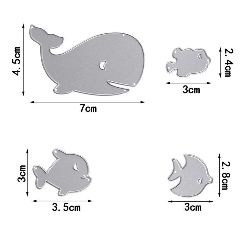 DIY Seaworld металлические режущие штампы трафарет скрапбук карты Альбом тиснение ремесло Русалка Кит Рыба Осьминог Дельфин акула