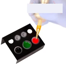 3 шт. черный 7 отверстий пигментный контейнер стенд поставки принадлежностей для татуировок из нержавеющей стали татуировки перманентные чернила для макияжа подстаканник