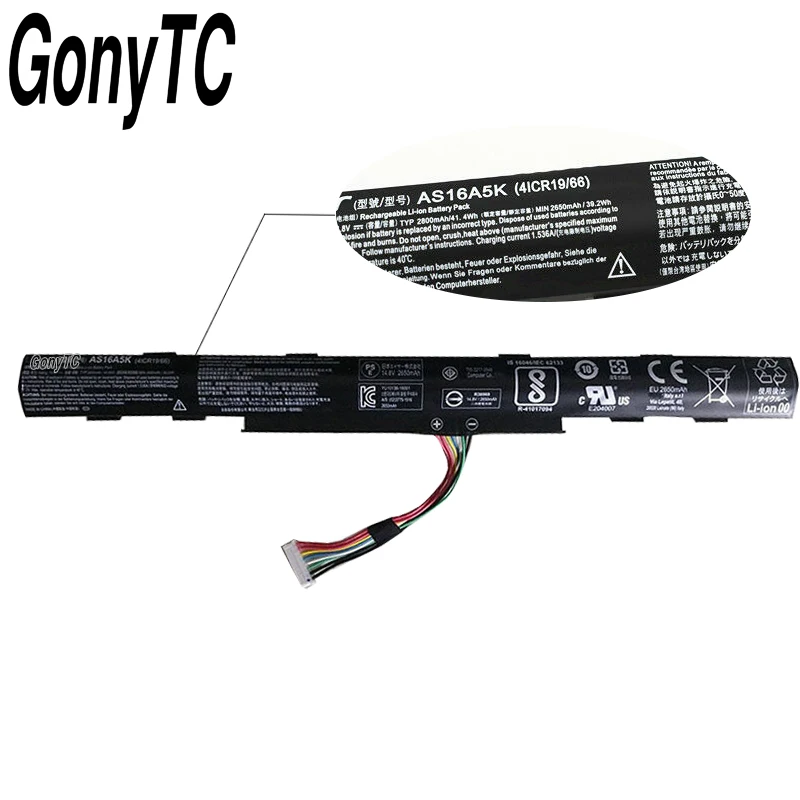 GONYTC 14 8 в Втч новый оригинальный AS16A5K Аккумулятор для ноутбука Acer AS16A7K TMP249 AS16A8K E5