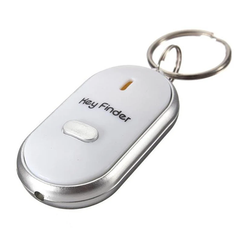 

LED Key Finder Locator Find Lost Keys Chain Keychain Whistle Sound Control OD889