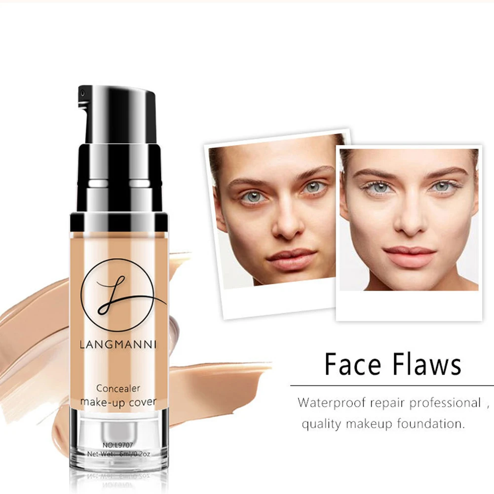 

Langmanni Liquid Foundation Brightening Concealer Long Lasting Contouring Base