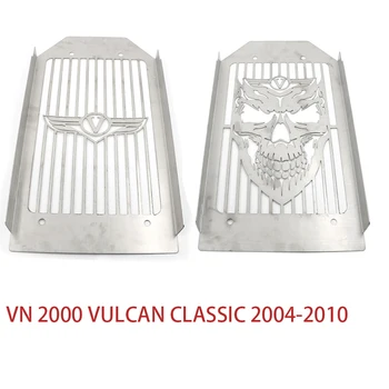 

For KAWASAKI VN 2000 VULCAN CLASSIC 2004-2010 Chrome Water Coolant Engine Radiator Grill Grille Engine Cover Guard Protector