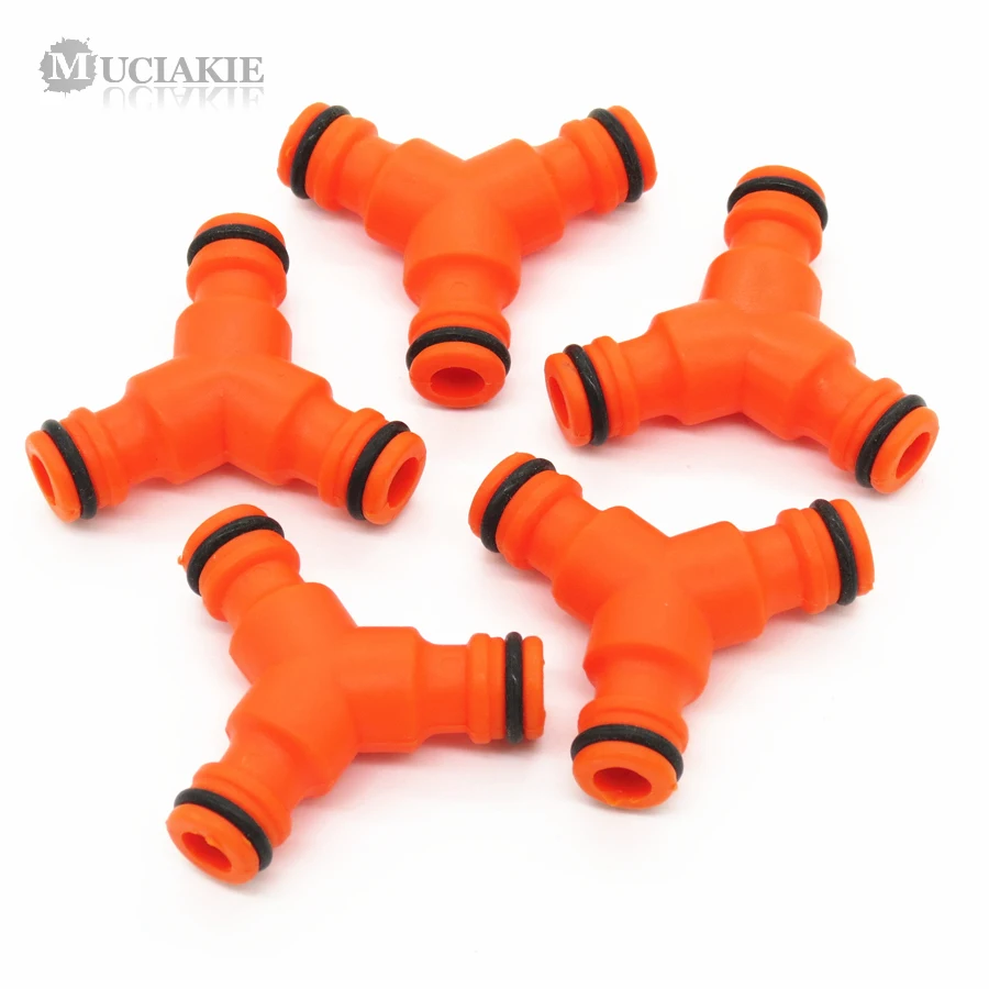 

MUCIAKIE 2PCS 3-Way Coupling Hose Connector Hose End Fittings Garden Watering Hose Coupling Triple Male Quick-Click Adapter