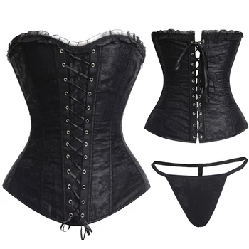 

Women Waist Trainer Corset Sexy Lace Embroidery Floral Bustier Corset Black Red Purple Clubwear Party Corselet Top