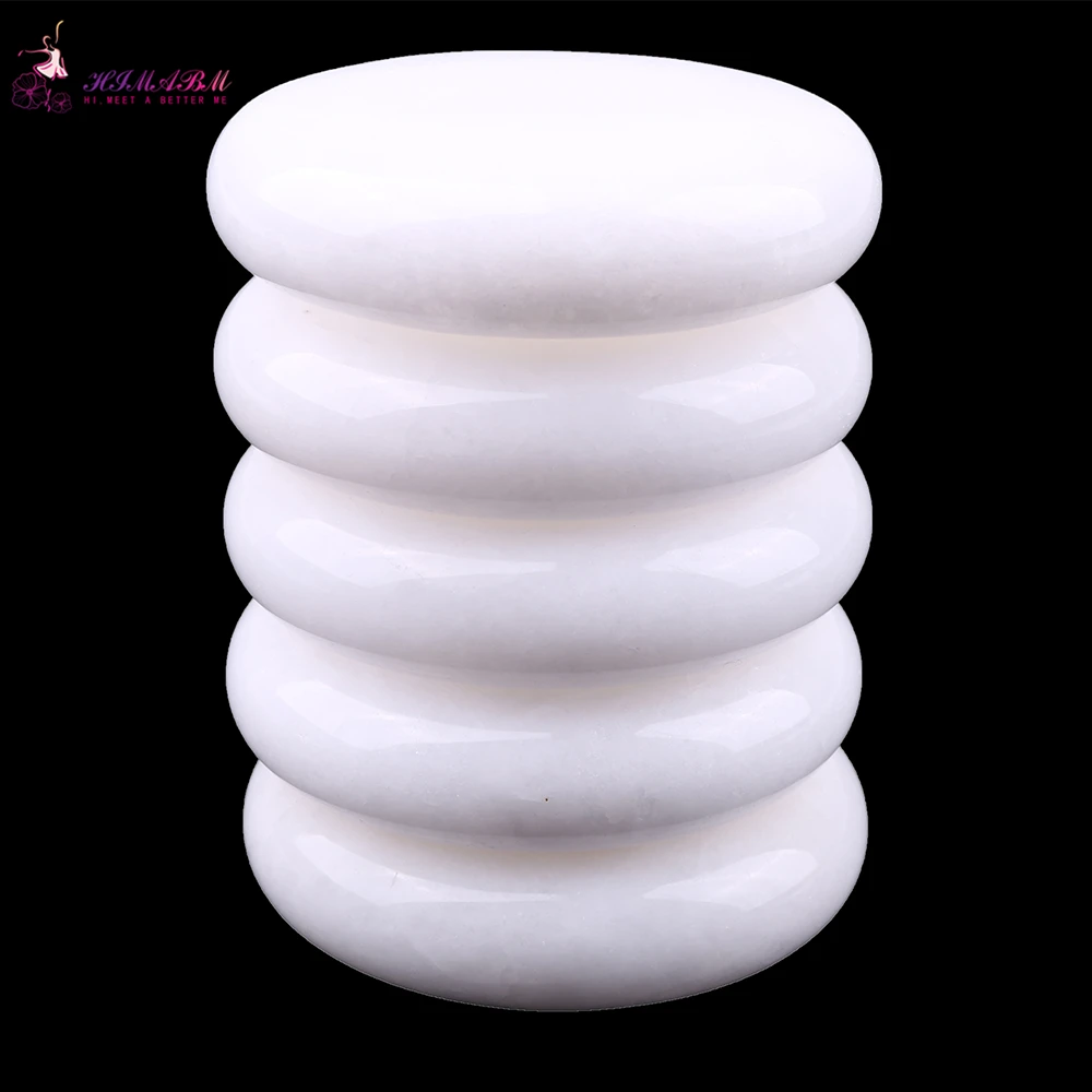 HIMABM 5 Pieces White jade SPA Hot Stone Massage Basalt Rocks Basalt Stone Oval Shape New Mini set Cold Lava Natural 8*8cm HIMABM 5 Pieces White jade SPA Hot Stone Massage Basalt Rocks Basalt Stone Oval Shape New Mini set Cold Lava Natural 8*8cm