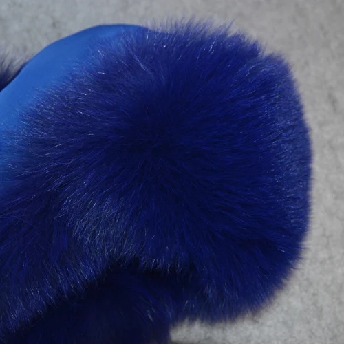 blue Женский жилет из натурального Лисьего меха, зимний теплый качественный жилет из натурального Лисьего меха, Модный женский жилет из натурального мягкого натурального Лисьего меха - Цвет: blue