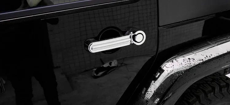 4 шт. Трехместный Chrome ABS Пластик дверные ручки крышки Накладка для 2007- Jeep Wrangler JK 08- 12 Liberty 07-11 Dodge Nitro