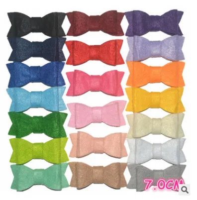 

New fabric hairbows girls boutique bows 50pcs/lot 20colors cheer bows for kids headbands hair accessories
