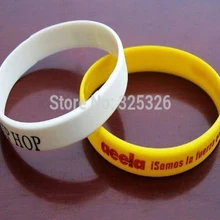 50 шт./лот пользовательскими текстами и логотип резиновая с принтом, из силикона браслет по индивидуальному заказу лица Силиконовый браслет с логотипом