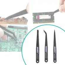 3 в 1 антистатический комплект пинцетов термостойкий плоский заостренный Изогнутый пинцет Pinzas набор ремонтных инструментов для iPhone керамический
