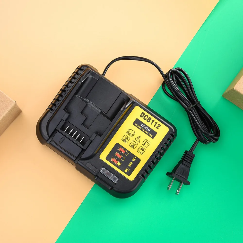 

US 12-20V Li-ion Battery Charger Power Tool Battery Charger for Dewalt DCB112 12.18