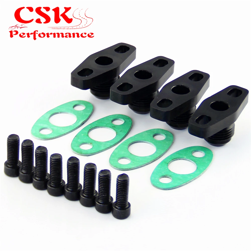 4Pcs10AN Слива GT T17 T20 T25 T28 T30 T35 Ремонтный комплект для garrett Turbo заготовка масляный борт с загнутой кромкой черный/серебристый