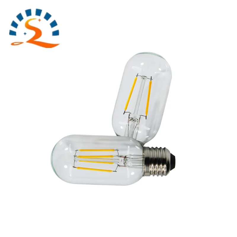 

Vintage LED lighting Long Filament Bulb Tubular Shape T45 2W 4W 6W E27