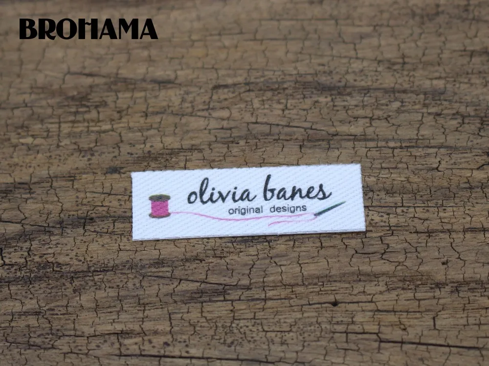

128 Custom logo labels / brand labels, handmade fabric tags,Custom Clothing Labels,Personalized Knitting Labels(TB215)