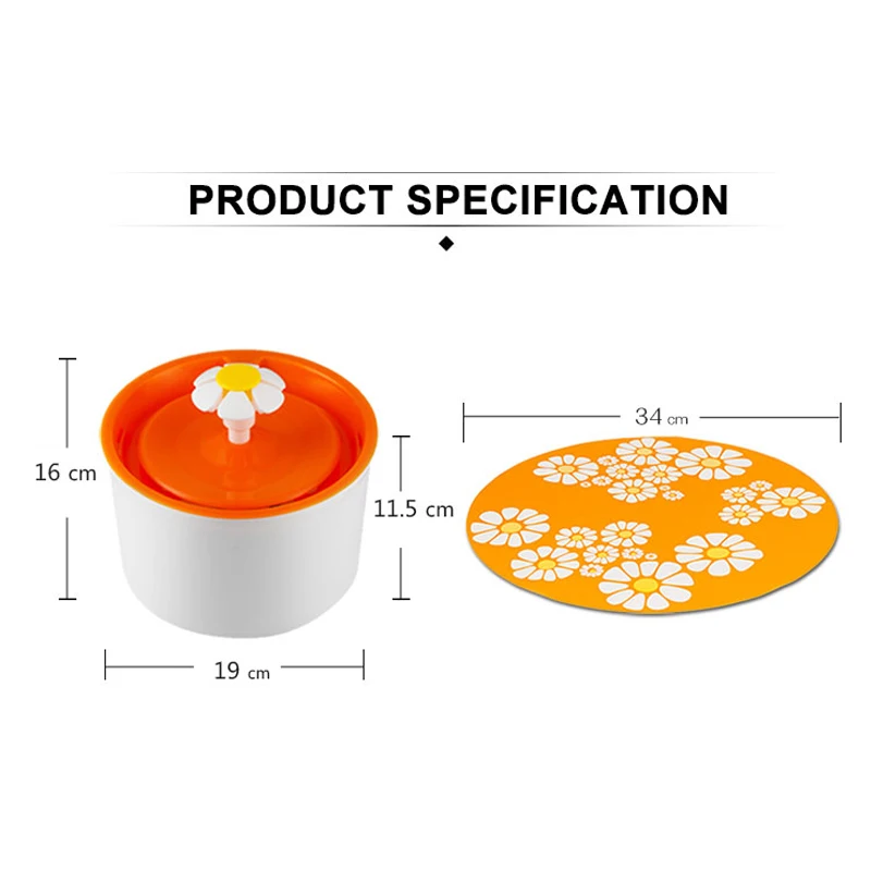 Electric Pet Drinking Cat Fountain 1.6L Automatic Dog Cats Water Feeder Dog Drinker Bowl Pet Water Dispenser Pet Fountain (4)