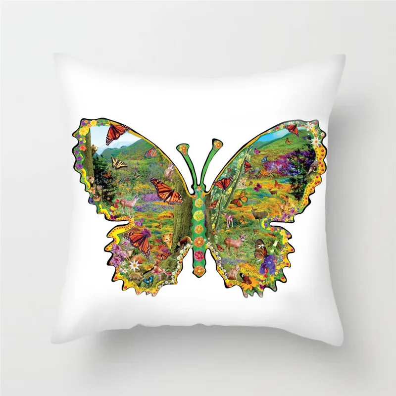 Fuwatacchi Милая подушка в виде бабочки, наволочки для дивана, стула, украшения для дома, мягкие наволочки 45*45 см - Цвет: PC04885