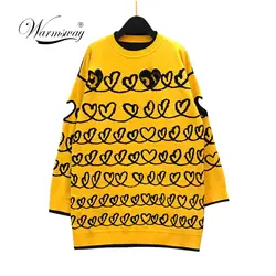 Оптовая продажа для женщин осень зима вязаное платье синий и желтый 2 цвета full love ottern с длинным рукавом Трикотаж выдалбливают C-323
