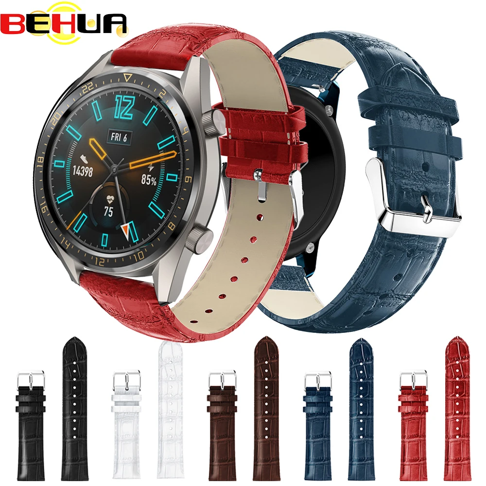 

22 мм Новый Сменный ремешок для часов Huawei Watch 2 Pro 2e GT Active GT2 GS Pro magic 46 мм кожаный ремешок для часов браслет