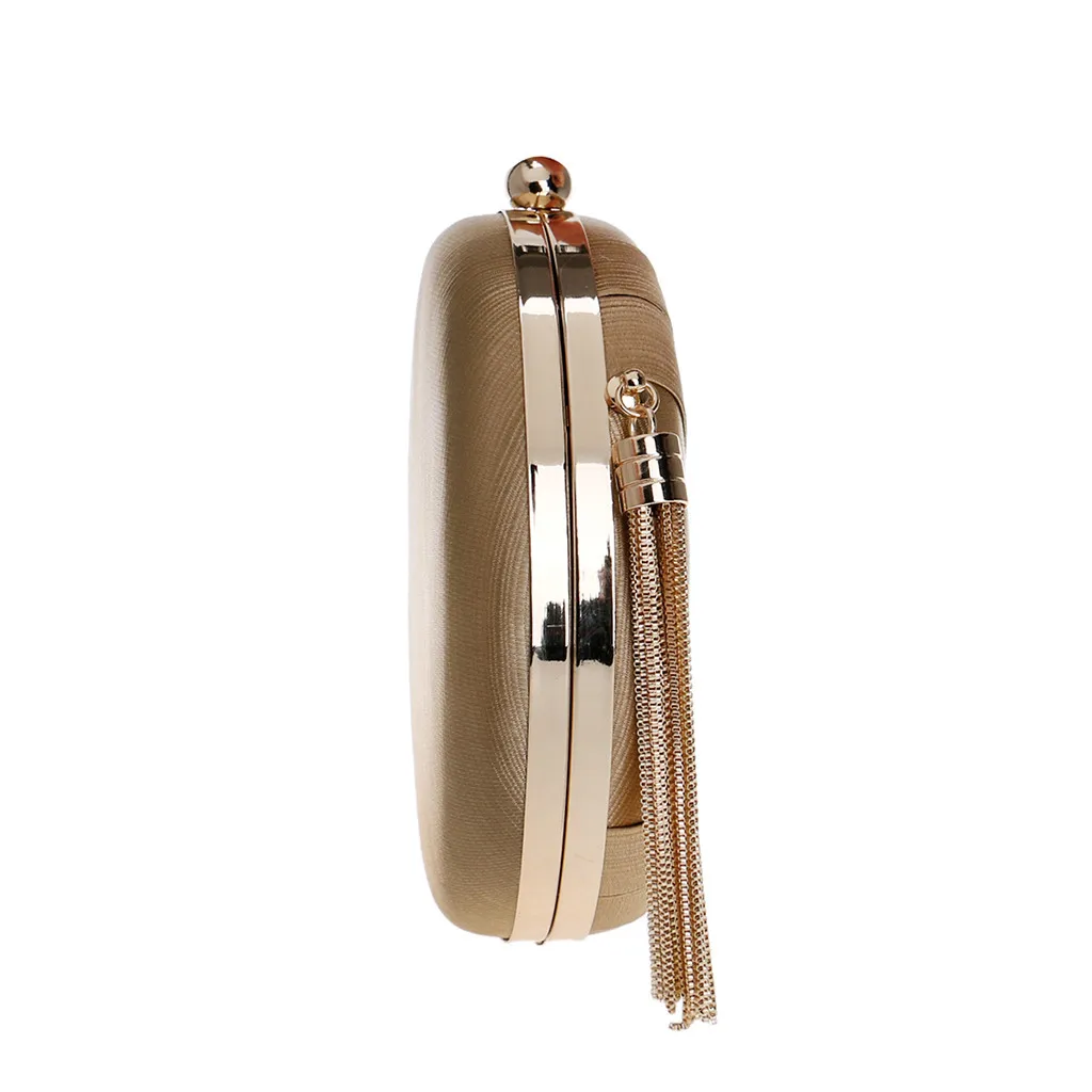 Fashion Women Bag Tassel Metal Small Day Clutch Purse Handbags Chain Shoulder Lady Evening Bags Phone Key Pocket Bags June19