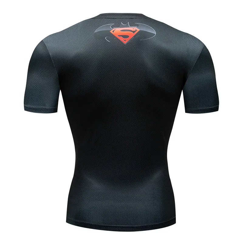 Новая летняя футболка супергероя Marvel 3D Супермен/Человек-паук/Бэтмен/Черная пантера Мужская футболка с коротким рукавом обтягивающая футболка