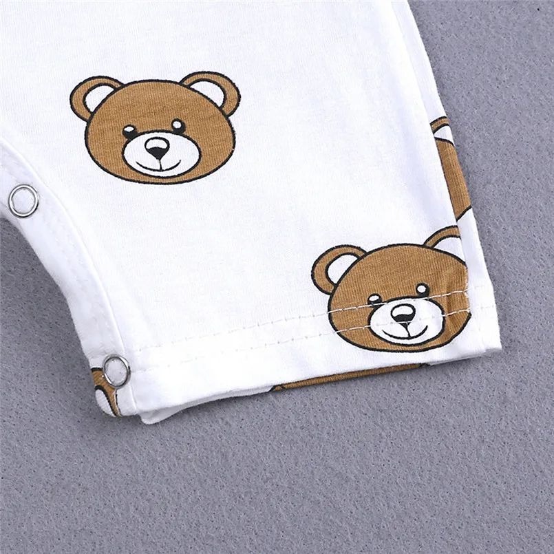 The new fashion cute design Toddler Infant Baby Girls Boys Short Sleeve Cartoon Print jumpsuit Romper  (7)