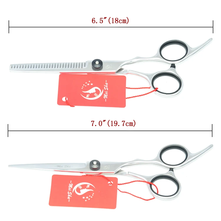 Дешевые Meisha профессиональные ножницы для ухода за домашними животными собака 7," прямые и изогнутые ножницы для резки головы 6,5" филировочные ножницы HB0041