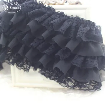 

1 Yard / Fashion New Products 5 Layers Hand Lace Accessories, Chiffon Lace, 100 Fold Lace, Bottom Sleeve 14cm RS2133