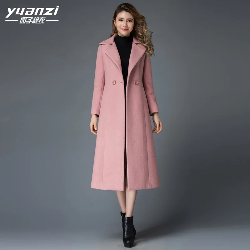 pink ladies wool coat