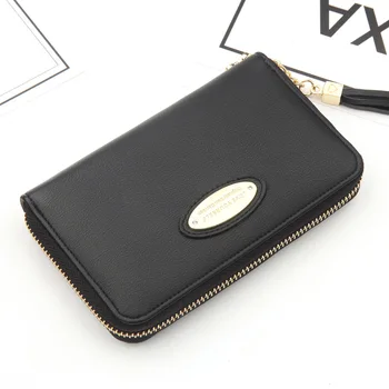 

Carrken high quality female leather purse for women fashion designer credit cards holder high quality brand new money pocket bag