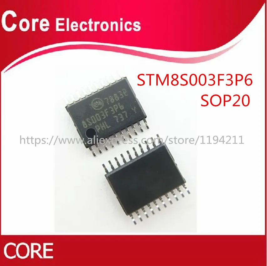 100 шт./лот 8S003F3P6 STM8S003F3P6 TSSOP-20 новый оригинальный IC | Электронные компоненты и