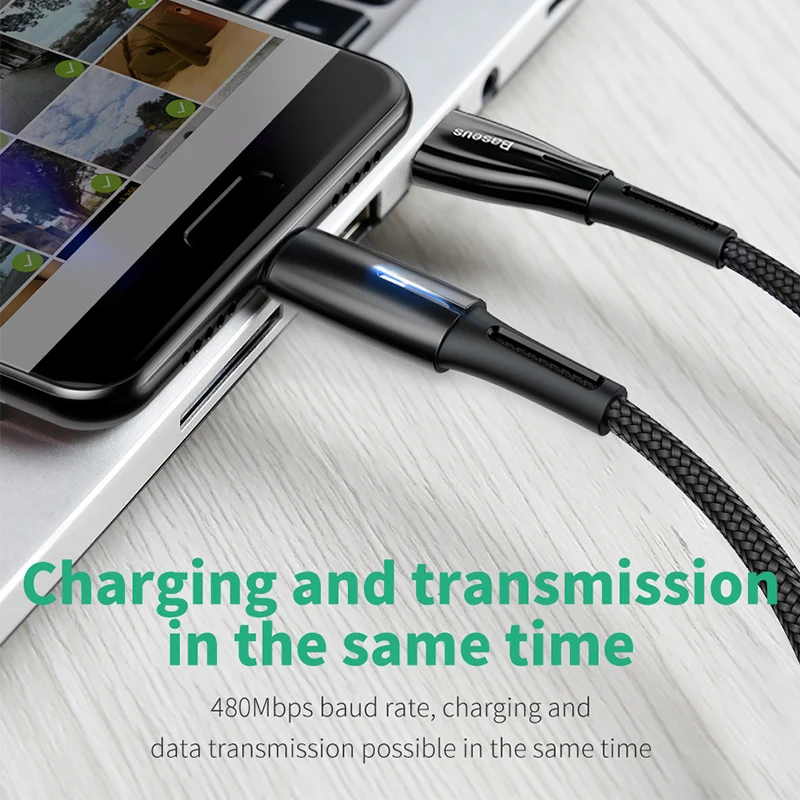 Baseus 5A кабель USB C в форме капли воды для huawei SuperCharger QC 3,0 Быстрая зарядка usb type C кабель для Xiaomi samsung шнур