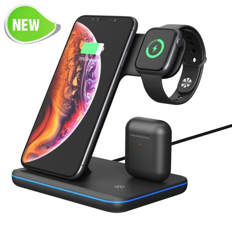 

Tongdaytech 15W Qi Wireless Charger For Iphone X 8 11 Pro Max Quick Charge Fast Charger Stand For Apple Airpods Watch 5 4 3 2 1