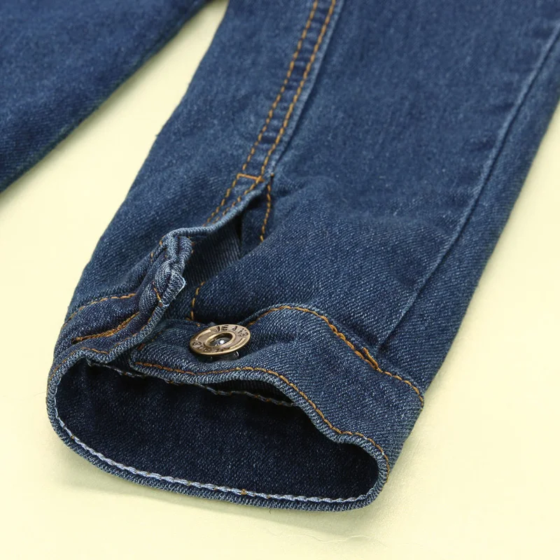 price cut  Fashion Autumn Jacket Women' S Casual Cool Long Sleeve Lapel Pocket Button Denim Coat Jacket Spring