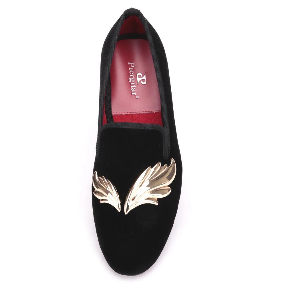 Piergitar/Новое поступление года; женская бархатная обувь ручной работы с металлическим золотым листом; модные вечерние и свадебные женские лоферы; женская обувь на плоской подошве