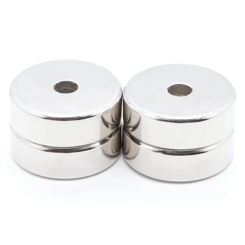 

5pcs 30x20 mm Hole 6 mm N35 Super Strong Ring Loop Countersunk Magnet Rare Earth Neo Neodymium Magnets Cylinder 6mm