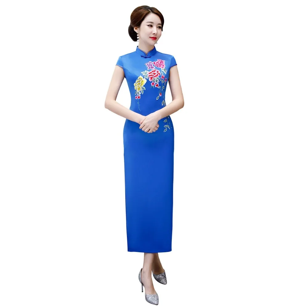Традиционное китайское платье Ципао Shanghai Story Long Qipao из искусственного шелка