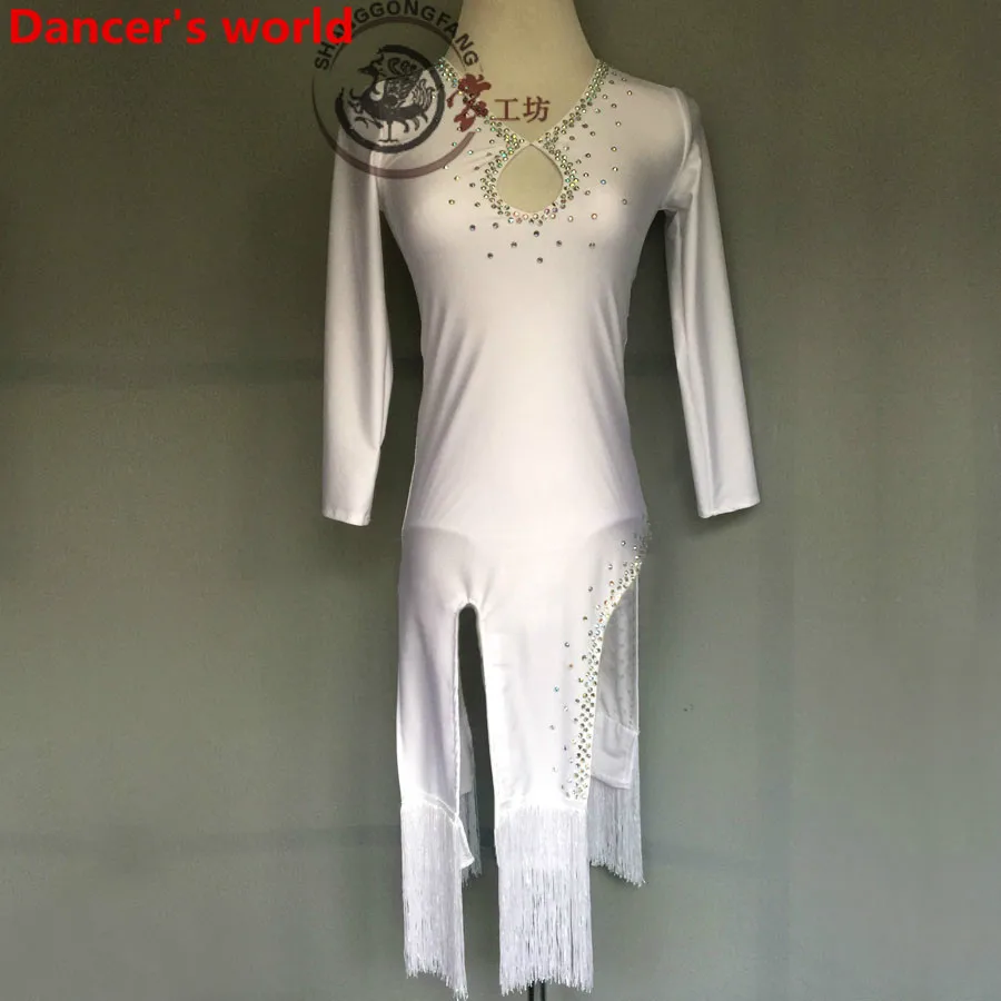 

New Arrival Latin Dance Dress Women Long Sleeves Salsa Samba Tango Ballroom Competition Costume Lady Practise/Competition Dance