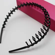 8 черный пластиковый волнистый ободок для волос 8 мм с зубьями аксессуары для волос