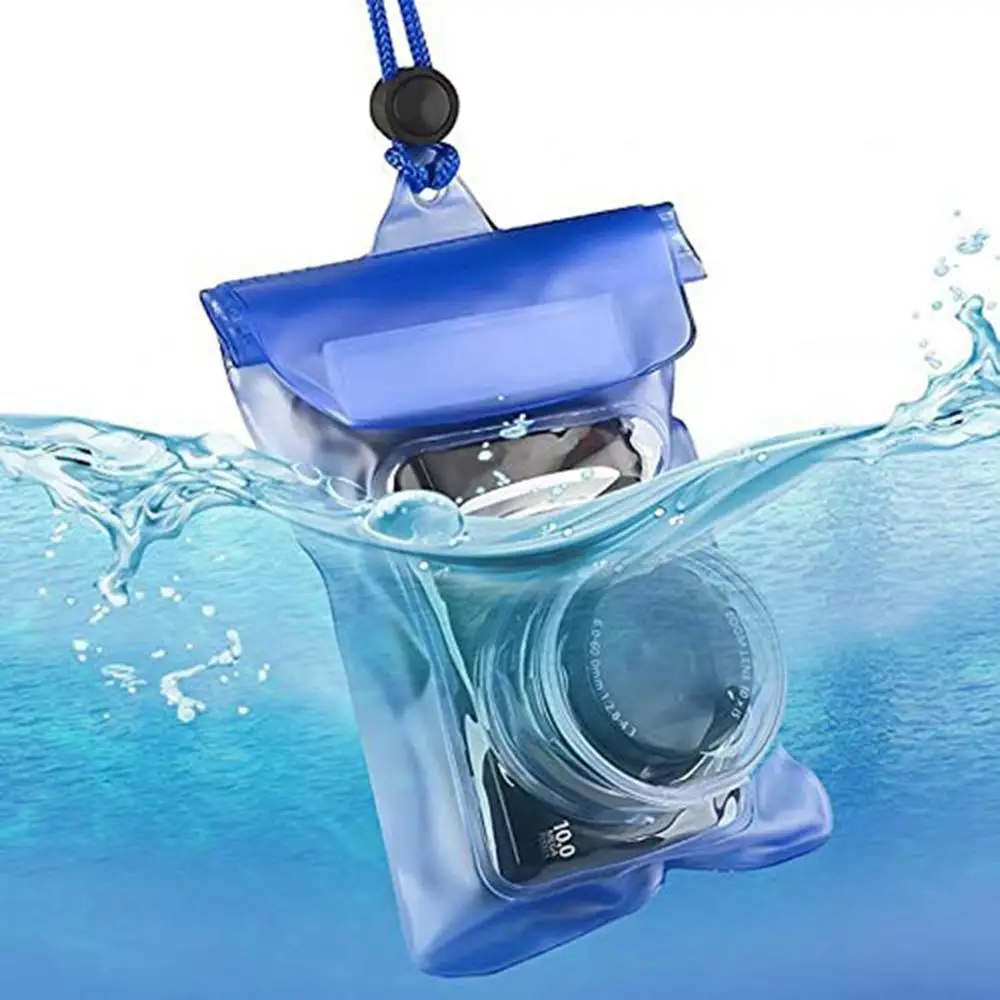

Camera Shell Case Cover Transparent Waterproof Dust-proof Protective Bag with Rope for Single Lens Reflex/SLR Cameras