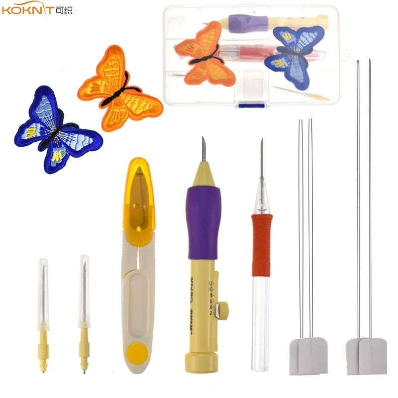KOKNIT Embroidery Stitching Punch Needle Tool Sets Magic Pen Kits Craft Tools with Box | Дом и сад