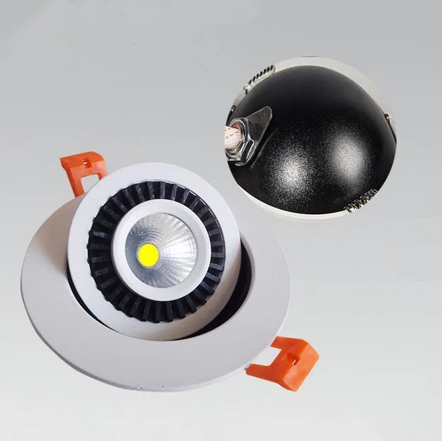 

Dimmable Led COB Ceiling led downlight 7W 10W 15W 360 degree rotating 110/220V Warm Cold Natural white Indoor Recessed Lighting
