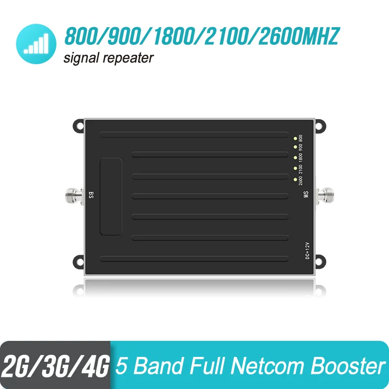 

Free Shipping 5 Band Signal Booster 2G 3G 4G GSM 900 DCS B3 1800 WCDMA 2100 LTE B7 2600 B20 800 Cellular Repeater Amplifier S21