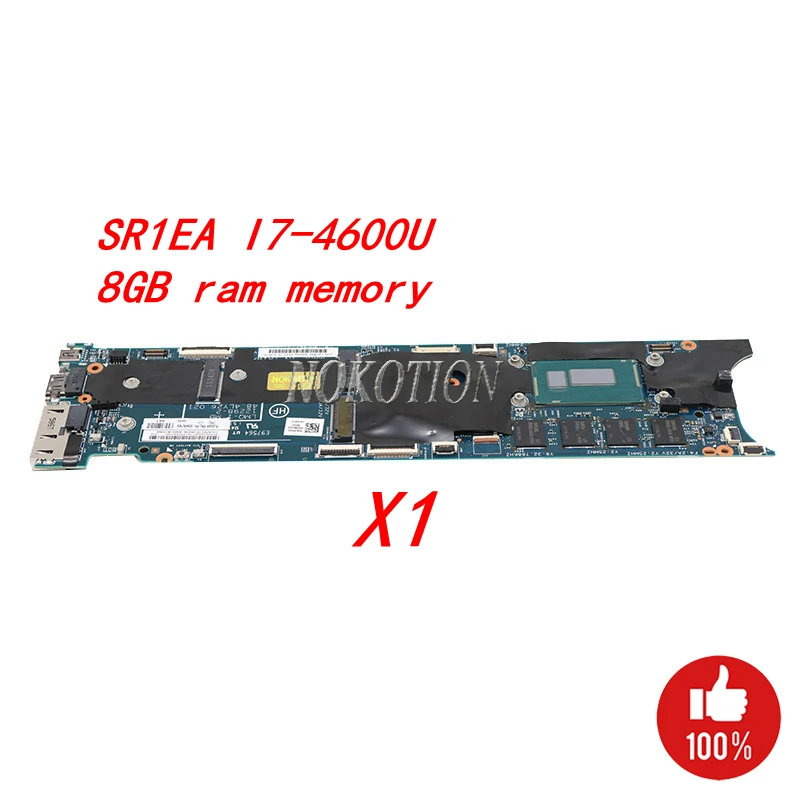 NOKOTION FRU 00HN769 اللوحة لابتوب لينوفو ثينك باد X1 الكربون Gen2 Ultrabook SR1EA I7-4600U 8 GB الذاكرة الرئيسية مجلس يعمل