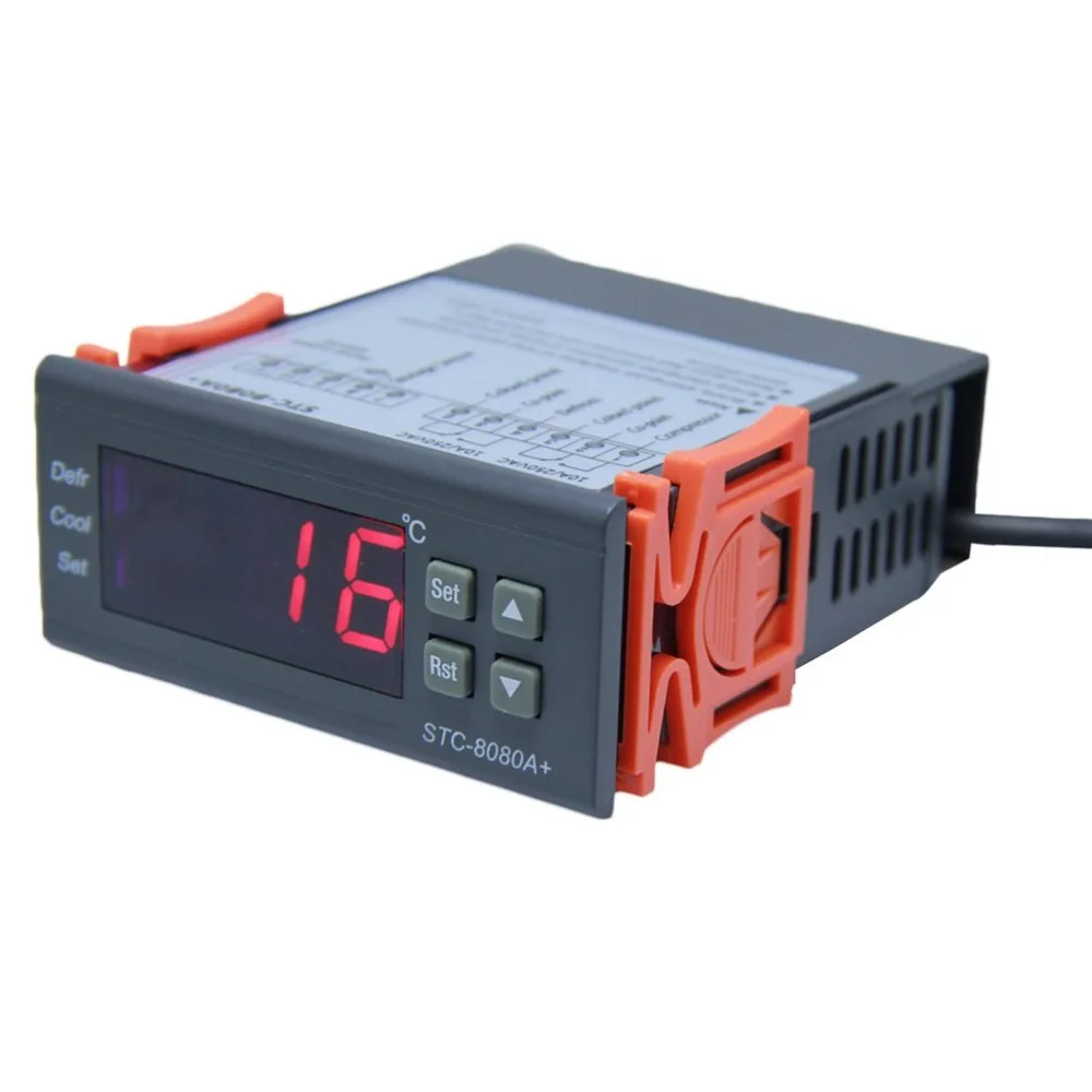 

STC-8080A Refrigeration Temperature Controller Automatic Timing Defrost Intelligent Thermostat Alarm Function 12V 110V 220V