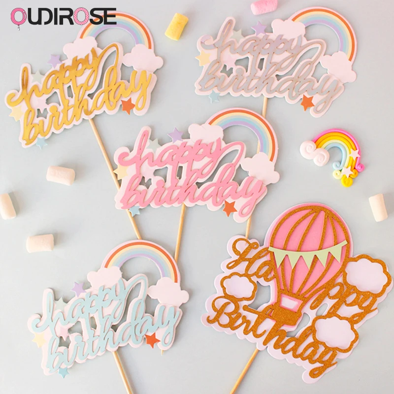 Hot-air-balloon-rainbow-Cake-Toppers-Happy-Birthday-Cake-Top-Flags-Glitter-Cake-Topper-Decorations-for (3)