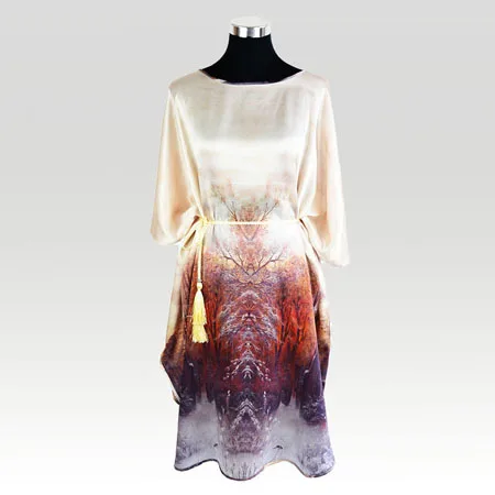 Шелковое атласное платье из натурального шелка тутового шелкопряда с цветочным принтом женские домашние платья из органической ткани женское платье - Цвет: 12